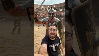 My Reaction to Standing in the Ancient Colosseum During a Reenactment #rome #history #shorts