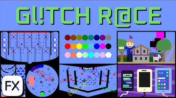 24 Marble Race EP. 4: Gl!tch R@ce (by Algodoo) (REMAKE)