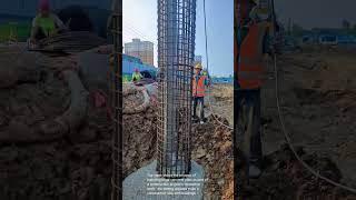 Construction Time-Lapse: Pouring Concrete Foundation Piles