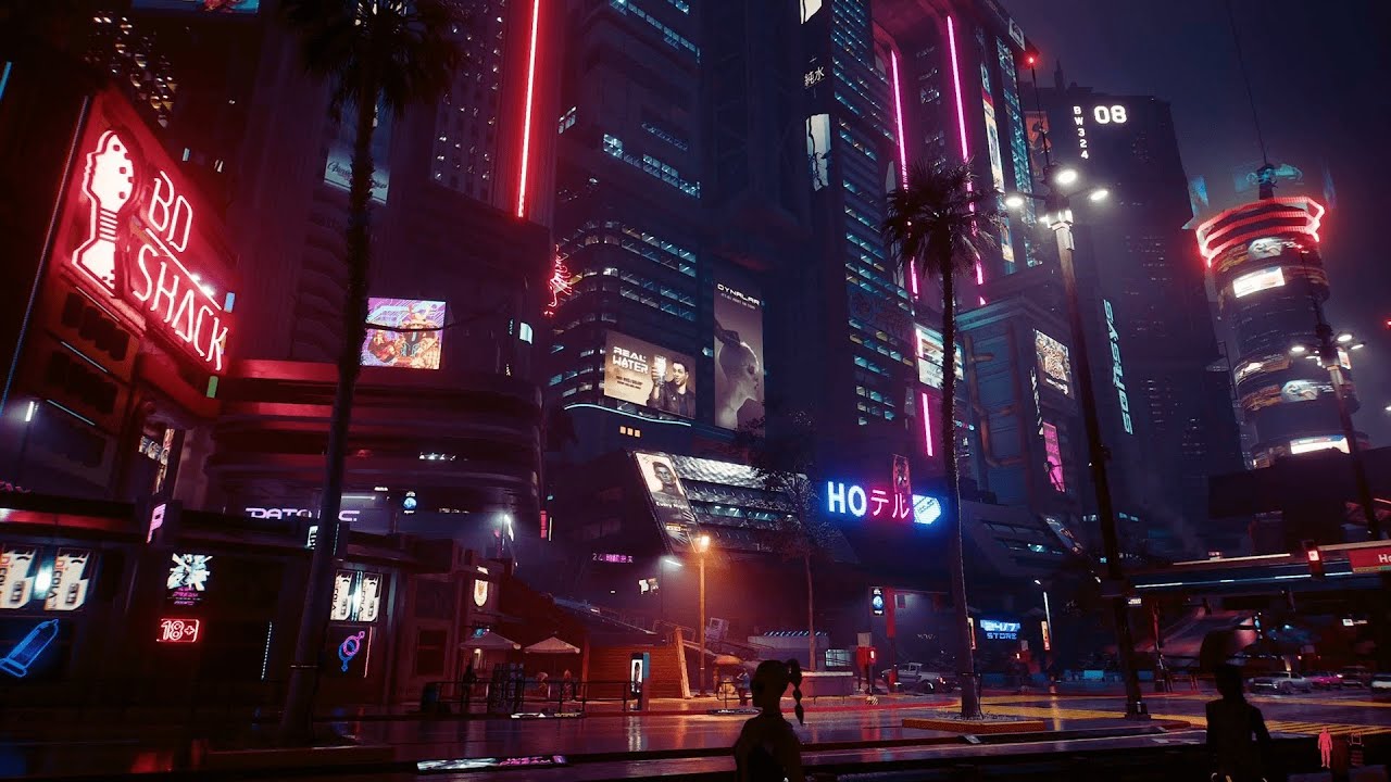 Cyberpunk 2077 Night City 4K animated wallpaper 