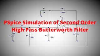 PSpice Simulation of Second Order High Pass Butterworth  Filter