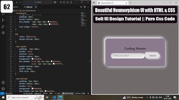 Beautiful Neumorphism UI with HTML & CSS | Soft UI Design Tutorial || Pure Css Code