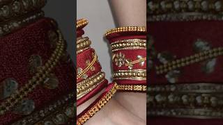 Indian Festive Bangles Collection 👑 | Maroon Silk Thread Chuda With Latkan @Meesho #meeshohaul