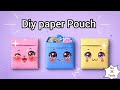 DIY cute paper pouch✨👛 easy paper pouch Ideas DIY mini paper pouch easy paper craft paper diy