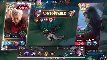 FINALLY A PRO ARLOTT OPPONENT ON EXP LANE! | YU ZHONG EMBLEM SET - MLBB