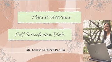 Freelance Virtual Assistant Self Introduction Video