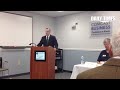 Alex Charlton of the Delco Chamber introduces the ACA panel.