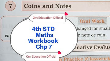 4th STD Maths Workbook Chp 7 Coins And Notes @OmEducationOfficial 