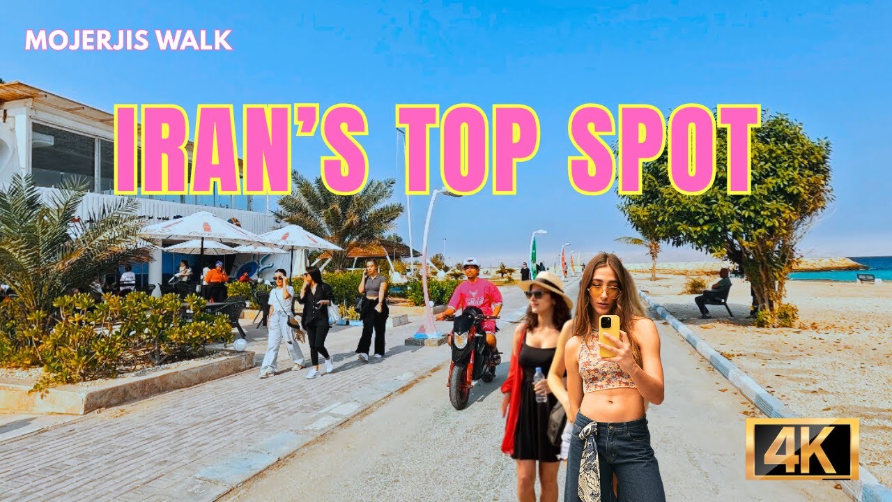 This Seaside Walk Feels Alive | Simorgh Beach, Kish Island 🚶‍♂️🌊