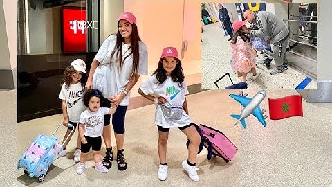 أخيرا سفر المغرب🇲🇦✈️فراق بناتي مع بّاهم 💔أول سفر لي معهم ب3🙏🏻تفاصيل الرحلة كاملة