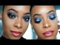 MIDNIGHT BLUE SMOKEY EYE &amp; RED LIP | KYRA KNOX