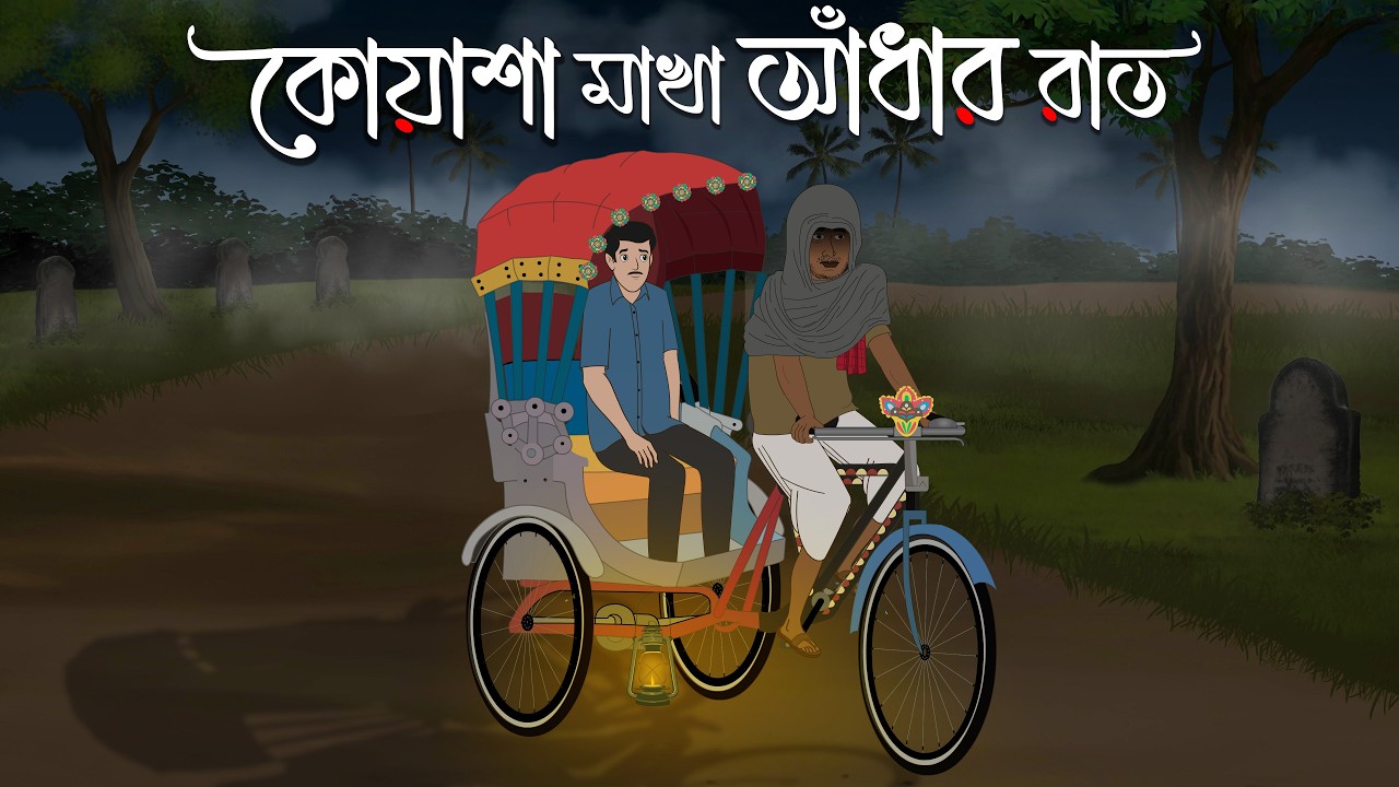 Kuasha Makha Adhar Raat  | Bhuter Cartoon | Bangla Bhuter Golpo | Bhooter Bari Animation