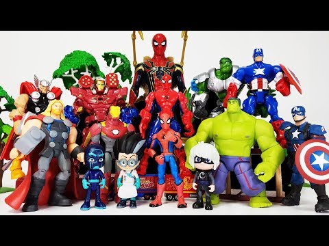 romeo-created-the-avengers-clone~!-hulk,-iron-man,-thor,-captain-america,-spider-man-toys-play