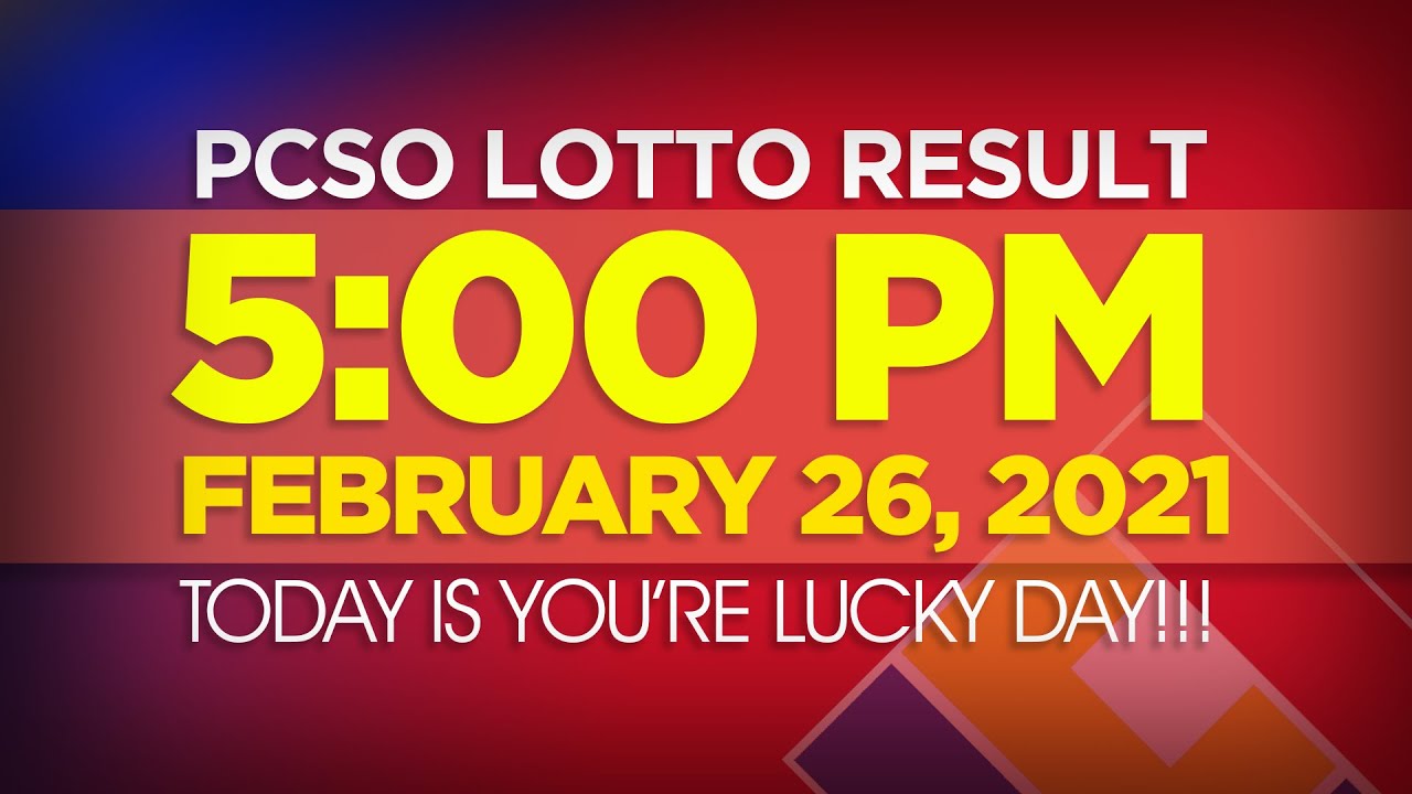 Lotto Result Today 5pm February 26 2021 Swertres Result Today Youtube