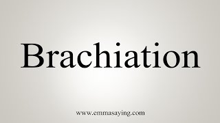 How To Say Brachiation