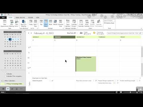 Microsoft Outlook 2013 Tutorial | Connecting SharePoint Calendars To Outlook