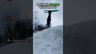 Ranking the Funniest Skiing Moments 💀 #shorts #fail