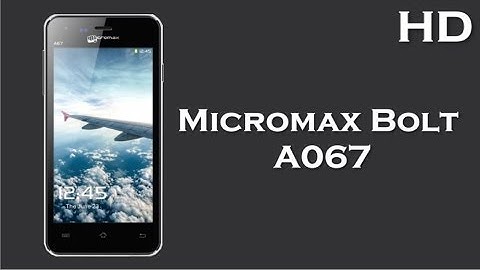 Micromax Bolt A067 with 1.3GHz Dual Core Processor, 512MB RAM, Android 4.4, 1300mAh battery