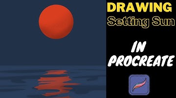 The Setting Sun- How To Draw Easy Landscape|| Procreate Tutorial || #Shorts​ (#shorts)(#easy)