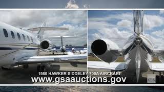 GSA Auctions announces an online sale: 1980 Hawker Siddelely 700A Aircraft