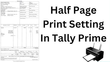 Half paper size print setting for sale and purchase in Tally Prime | Half Page Print in Tally Prime.