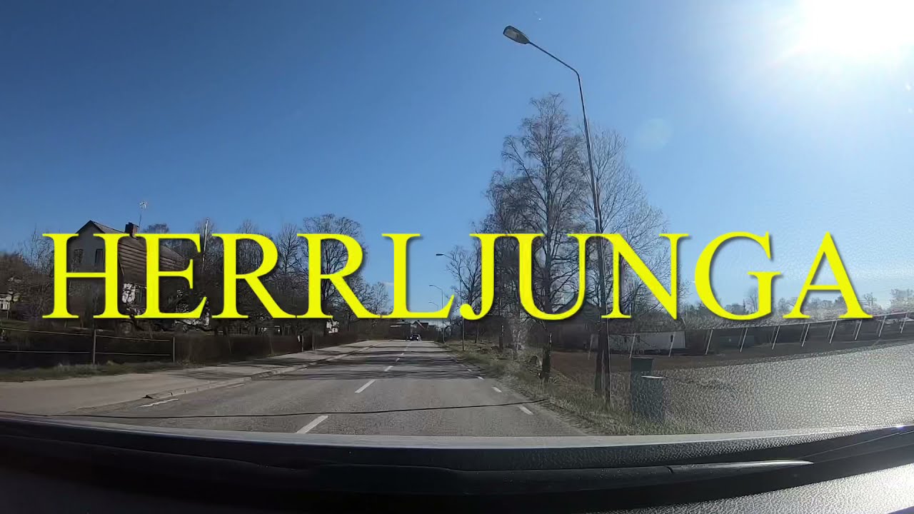 Herrljunga,   Sweden. Dashcam driving.