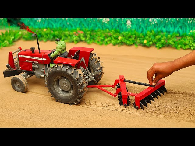 Top DIY tractor making | mini mf 385 tractor on disc plow machine | tractor videos | mini Star class=