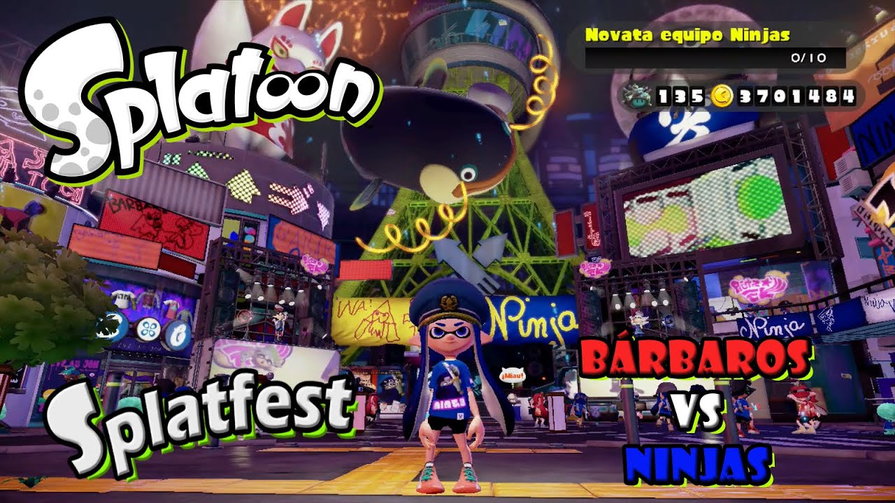 yoshiaki tsutsumi Let's play Splatoon #49 | Splatfest 10: BÁRBAROS vs NINJAS + Squid Sisters Live