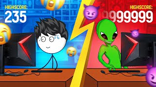 Alien Gamers VS Human Gamers