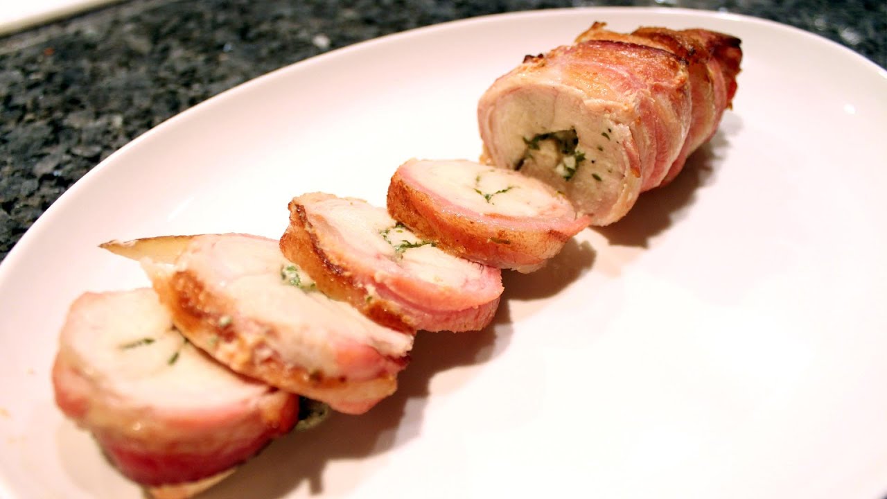 Chicken Roulade with Gorgonzola Cheese and Bacon - OrsaraRecipes