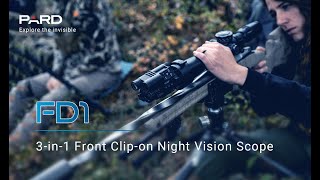 Pard Fd1 Front Night Vision Clip-On Scope With Laser Range Finder Beyond The Daytime Scope