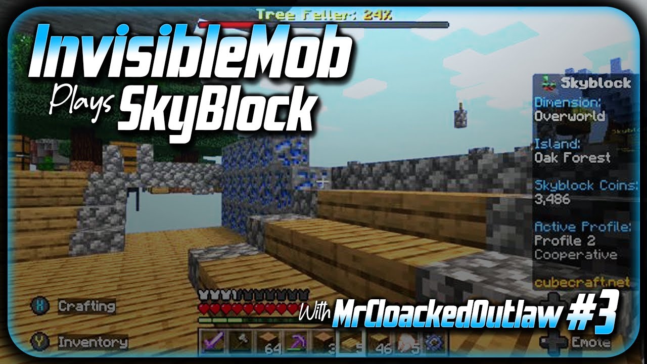 InvisibleMob plays Minecraft Cubecraft server Skyblock with ...