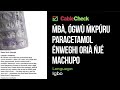 FACT CHECK AUDIO: No, paracetamol pills do not contain Machupo virus (Igbo)