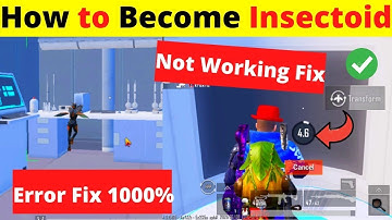 HOW TO SOLVE Insect Mode Not Working Glitch In PUBG Mobile NEW Traverse Insectoid Mode PUBG PrinzeE