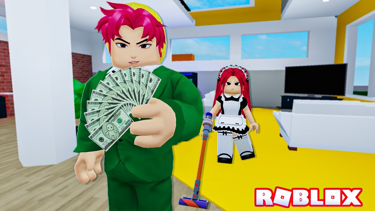 MIRA DEVIENT LA SERVANTE DU RICHE ABBY DANS ROBLOX BROOKHAVEN RP (KPO DEMON HUNTERS)