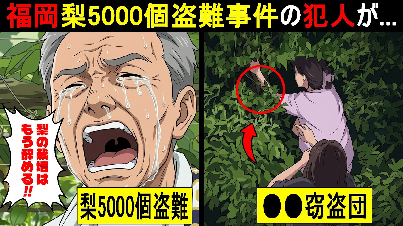 【実話】梨5000個盗難の犯人がヤバい...急増する●●窃盗団による悪質極まりない手口と販売手法。