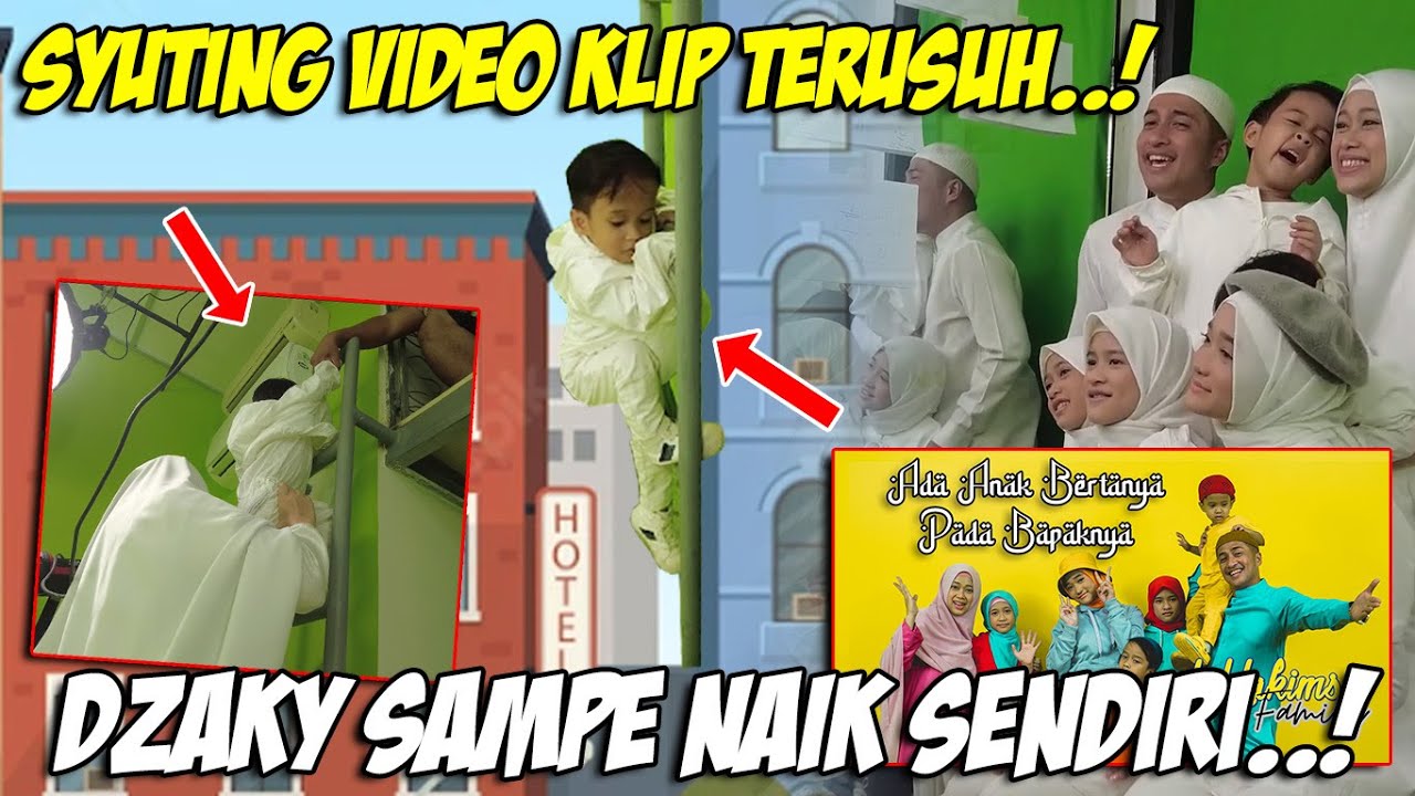 WADUH..! DZAKY SAMPE NAIK SENDIRI KE ATAS..! PROSES SYUTING VIDEO KLIP JADI KACAU..!