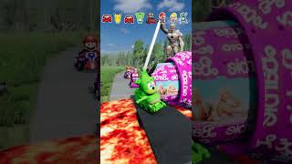 Pikachu Mario Mcqueen Iron Man Vs Rollers Beamng