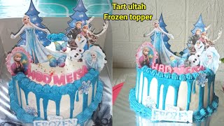 Kue ulang tahun Frozen topper untuk anak perempuan