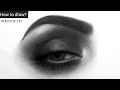 Art tutorial to relax your mind  how to draw a realistic eye  step by step