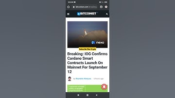 Breaking: IOG Confirms Cardano Smart Contracts Launch On Mainnet For September 12 #Shortd #IOGADA