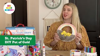 St. Patrick's Day Rainbow Pot of Gold Arts and Crafts Tutorial for Kids 🍀 Kid Made Modern