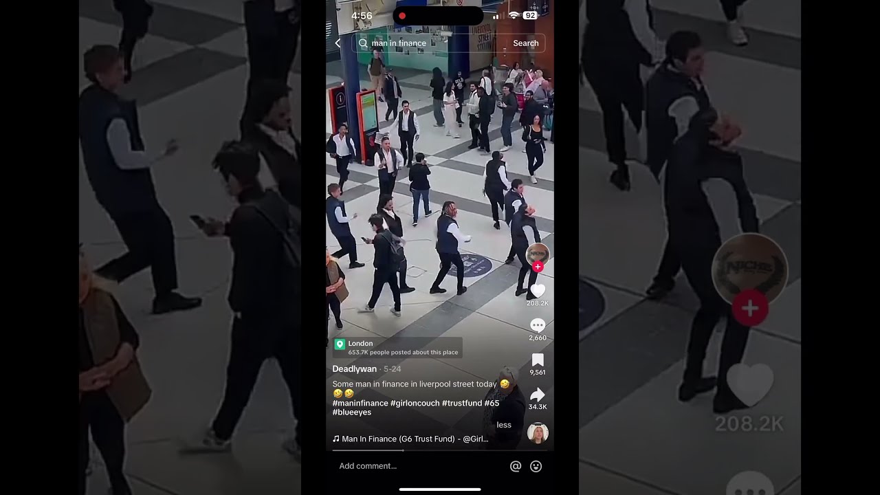 MAN IN FINANCE Flash Mob in Liverpool- David Guetta, Girl On Couch #dance