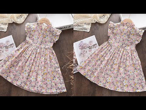 موديلات فساتين للعيد من الثوب المزهر لل صغار 