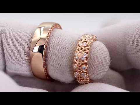 Обручальні кільця НІКА від EiteGold розміри 16.7 і 20.9 910105365, видео 2