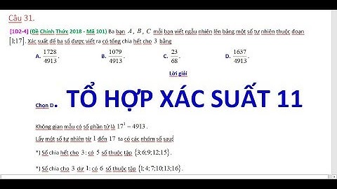 Bài giảng chuyên đề tổ hợp xác suất nhị thức Newton lớp 11