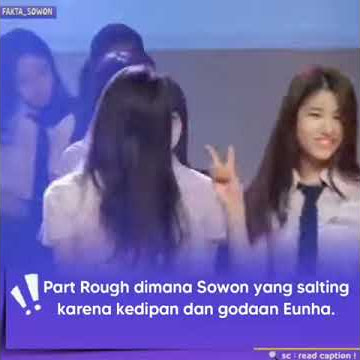 Sowon Gfriend 'Salah tingkah' saat Eunha kedipkan mata di lagu rough part depan.🔥😍
