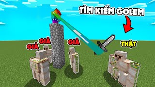 MINECRAFT THỬ THÁCH BẢO VỆ GOLEM THẬT KHỎI NGƯỜI TÀNG HÌNH TAY DÀI