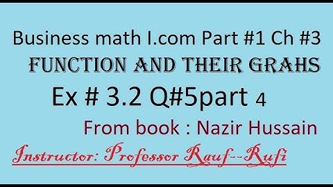 q5(iv) ex 4.2Business mathematics i.com Nazir Hussain /function and graphs/stats rauf