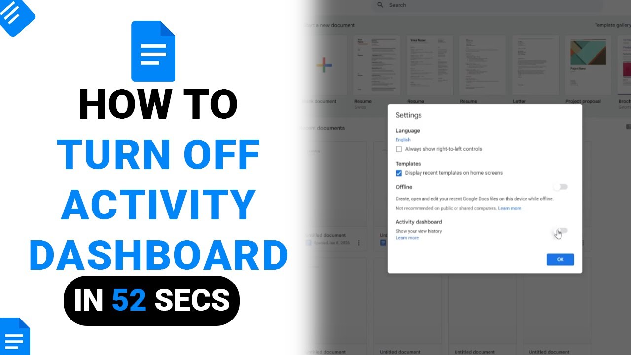 How to Turn Off Activity Dashboard on Google Docs [NEW]